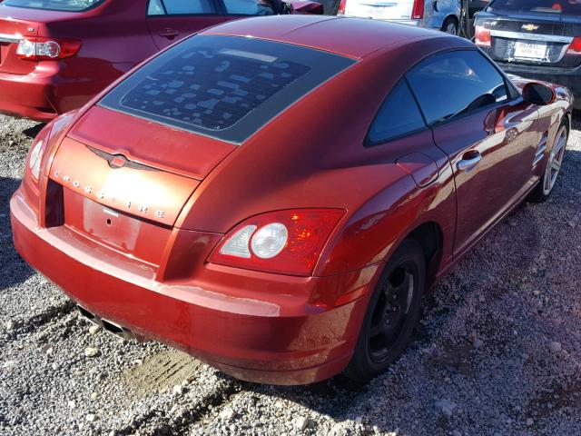 1C3AN69LX4X014737 - 2004 CHRYSLER CROSSFIRE RED photo 4