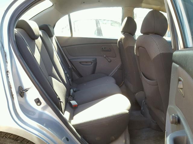 KNADE123966139966 - 2006 KIA RIO SILVER photo 6