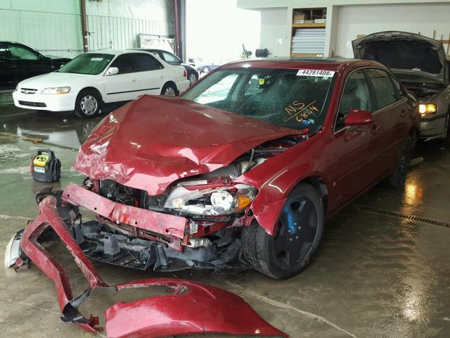 2G1WD58C669306864 - 2006 CHEVROLET IMPALA SUP MAROON photo 2