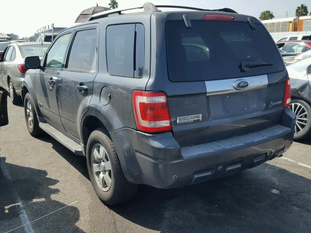 1FMCU49359KA56180 - 2009 FORD ESCAPE HYB CHARCOAL photo 3