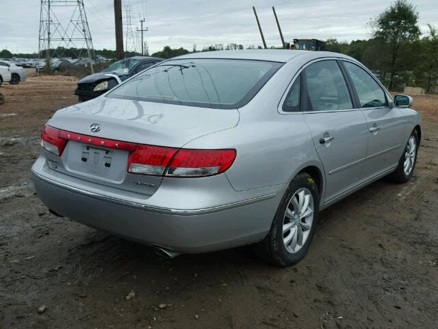 KMHFC46F86A123953 - 2006 HYUNDAI AZERA SE SILVER photo 4