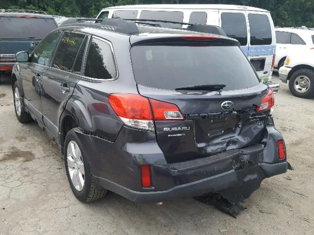 4S4BRDJC5A2318146 - 2010 SUBARU OUTBACK 3. GRAY photo 3