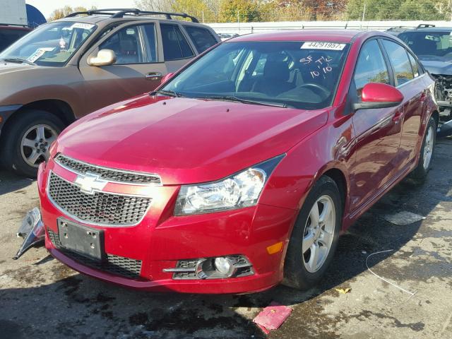 1G1PF5S9XB7207200 - 2011 CHEVROLET CRUZE RED photo 2