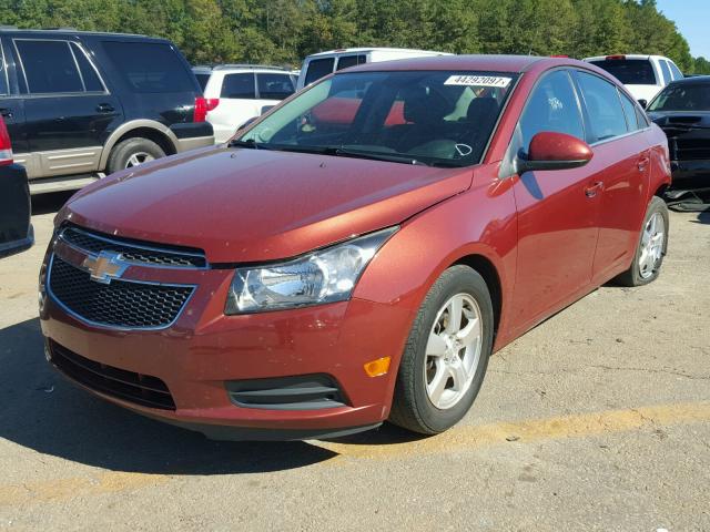 1G1PF5SC0C7358964 - 2012 CHEVROLET CRUZE LT ORANGE photo 2