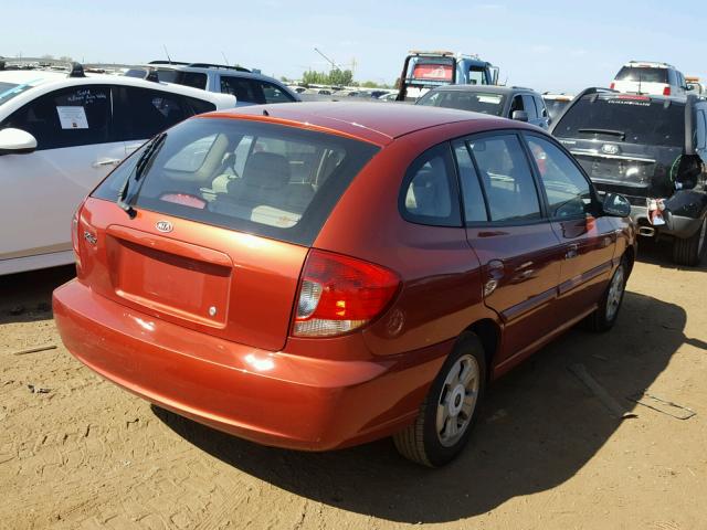 KNADC165356246723 - 2005 KIA RIO CINCO RED photo 4