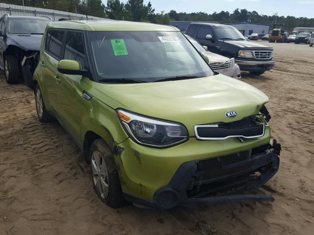 KNDJN2A23F7796129 - 2015 KIA SOUL GREEN photo 1