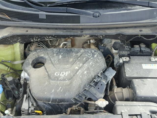 KNDJN2A23F7796129 - 2015 KIA SOUL GREEN photo 7