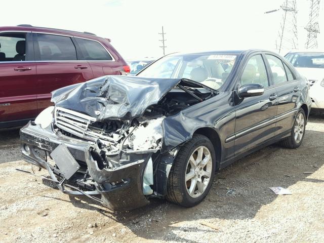 WDBRF92H37F884499 - 2007 MERCEDES-BENZ C 280 4MAT BLACK photo 2