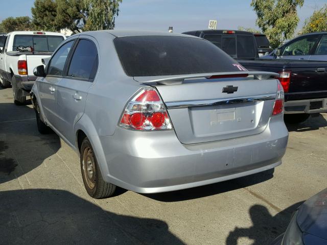 KL1TD56E49B625916 - 2009 CHEVROLET AVEO LS GRAY photo 3