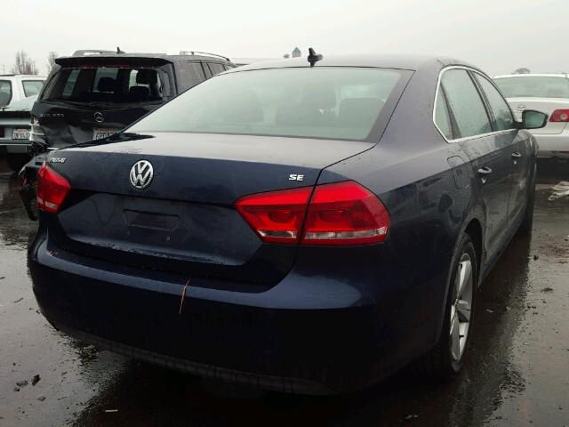 1VWBP7A32DC085916 - 2013 VOLKSWAGEN PASSAT SE BLUE photo 4