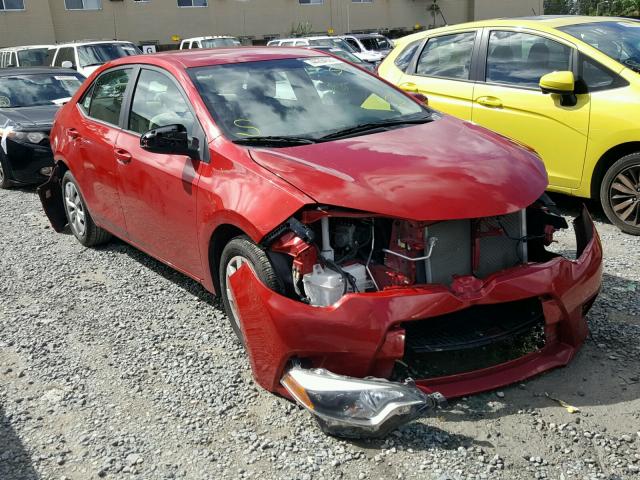 2T1BURHE8FC240896 - 2015 TOYOTA COROLLA RED photo 1