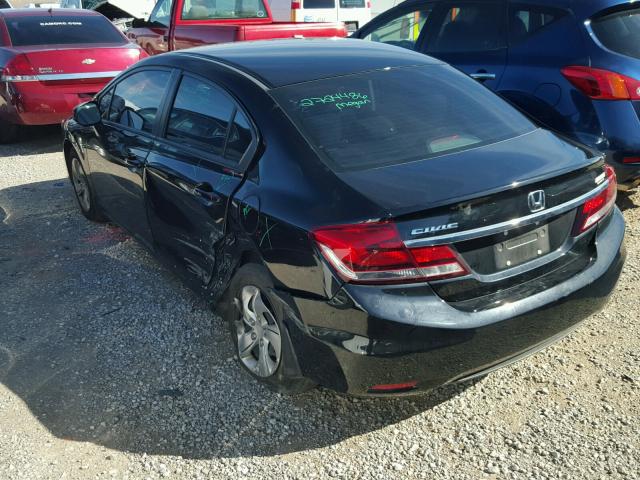 2HGFB2F57DH596441 - 2013 HONDA CIVIC BLACK photo 3