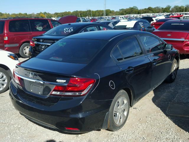 2HGFB2F57DH596441 - 2013 HONDA CIVIC BLACK photo 4