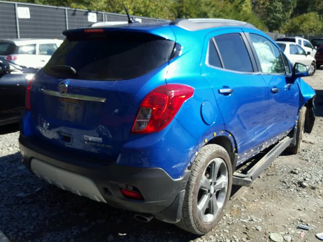 KL4CJDSB8EB618219 - 2014 BUICK ENCORE PRE BLUE photo 4