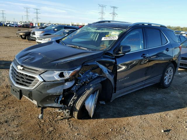 2GNAXJEV7J6140959 - 2018 CHEVROLET EQUINOX LT BLACK photo 2