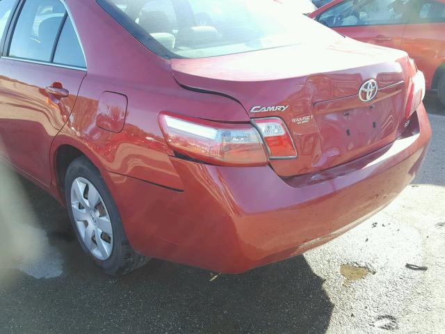 4T1BE46K38U229167 - 2008 TOYOTA CAMRY CE RED photo 9