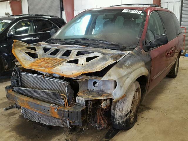 2A4GP54L77R141010 - 2007 CHRYSLER TOWN & COU 栗色 照片 2