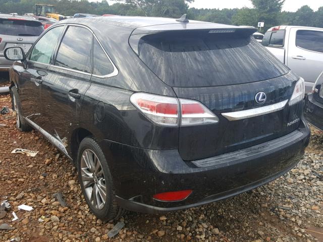 JTJZB1BA3D2009358 - 2013 LEXUS RX 450 BLACK photo 3