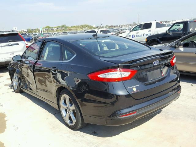 1FA6P0H71E5358408 - 2014 FORD FUSION SE BLACK photo 3