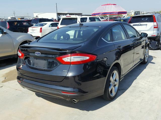 1FA6P0H71E5358408 - 2014 FORD FUSION SE BLACK photo 4