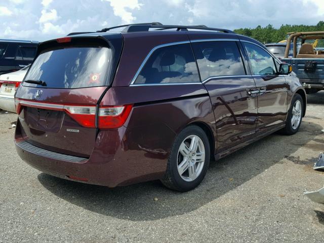 5FNRL5H98BB074852 - 2011 HONDA ODYSSEY TO MAROON photo 4