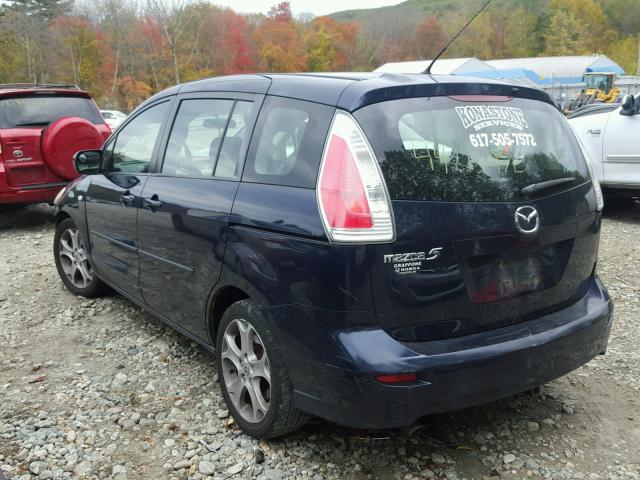 JM1CR29L680317093 - 2008 MAZDA 5 BLUE photo 3