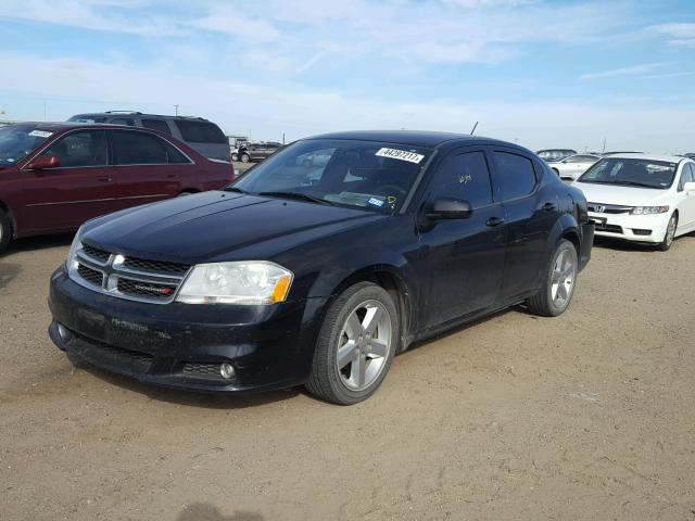 1C3CDZCB1DN594632 - 2013 DODGE AVENGER SX BLACK photo 2