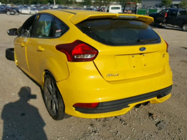1FADP3L98HL318117 - 2017 FORD FOCUS ST YELLOW photo 3