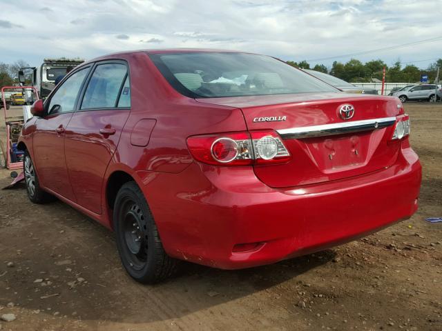 2T1BU4EEXCC783430 - 2012 TOYOTA COROLLA RED photo 3