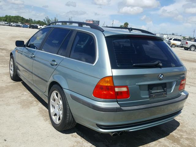 WBAEP33402PF01157 - 2002 BMW 325 XIT TEAL photo 3