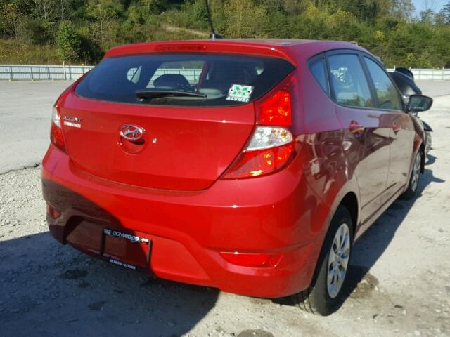 KMHCT5AE2HU345803 - 2017 HYUNDAI ACCENT SE RED photo 4