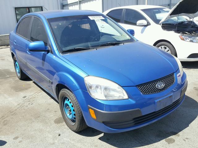 KNADE123066124322 - 2006 KIA RIO BLUE photo 1