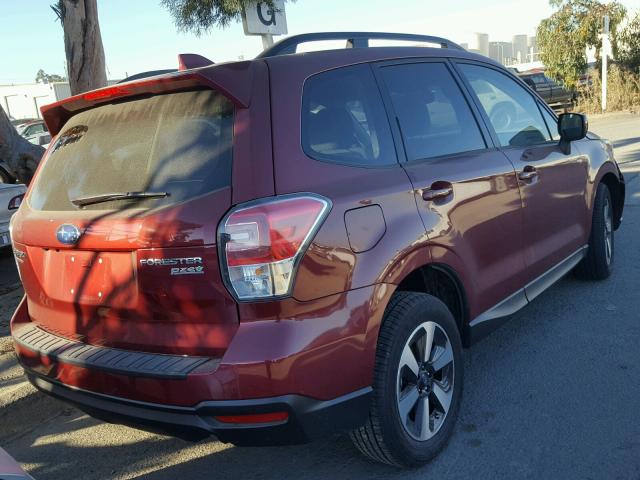 JF2SJAEC1HH587323 - 2017 SUBARU FORESTER 2 RED photo 4