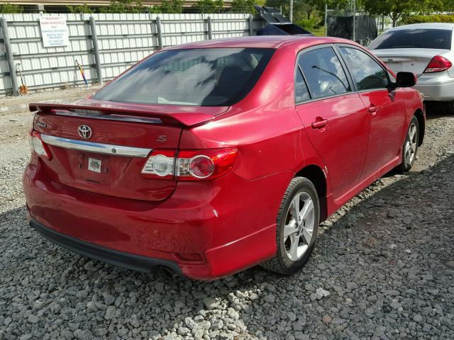 5YFBU4EEXCP026379 - 2012 TOYOTA COROLLA BA RED photo 4