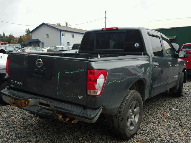 1N6AA07B35N539857 - 2005 NISSAN TITAN XE GRAY photo 4