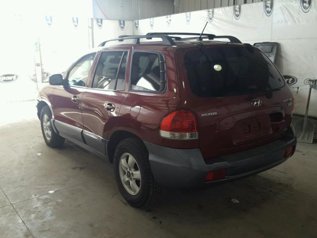 KM8SC73EX5U859463 - 2005 HYUNDAI SANTA FE G MAROON photo 3