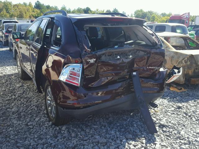 2FMDK4KC2ABB02003 - 2010 FORD EDGE Коричневий фото 3