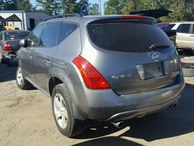 JN8AZ08T95W311282 - 2005 NISSAN MURANO GRAY photo 3