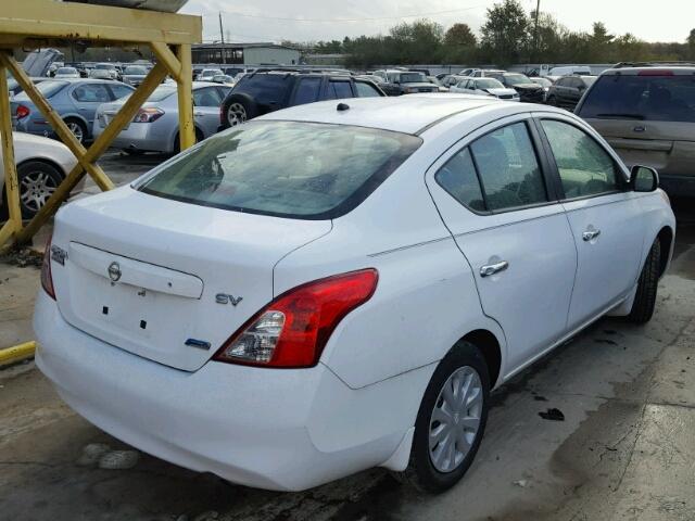 3N1CN7AP0CL919381 - 2012 NISSAN VERSA S WHITE photo 4