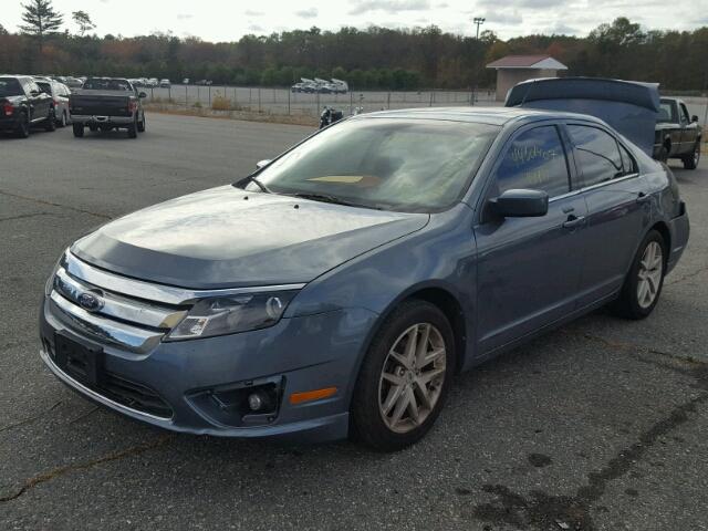 3FAHP0CGXCR219274 - 2012 FORD FUSION SEL BLUE photo 2