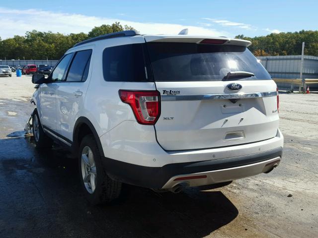 1FM5K8D86GGC04460 - 2016 FORD EXPLORER X WHITE photo 3