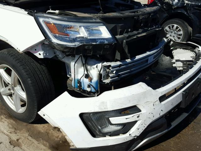 1FM5K8D86GGC04460 - 2016 FORD EXPLORER X WHITE photo 9