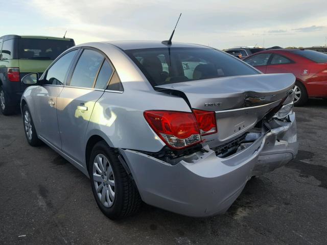 1G1PF5S97B7186032 - 2011 CHEVROLET CRUZE SILVER photo 3