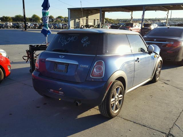 WMWSU3C53CT369179 - 2012 MINI COOPER BLUE photo 4