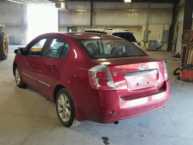 3N1AB6AP9AL686155 - 2010 NISSAN SENTRA 2.0 MAROON photo 3