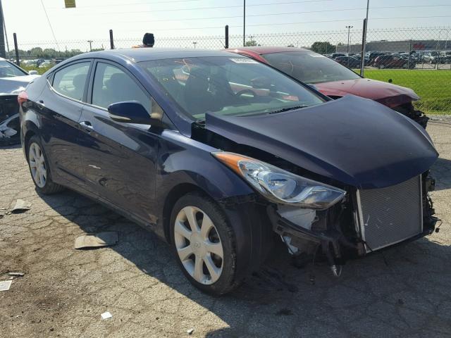 5NPDH4AE9DH267030 - 2013 HYUNDAI ELANTRA GL BLUE photo 1