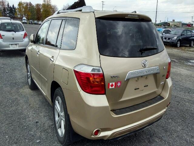 JTEES42A192128225 - 2009 TOYOTA HIGHLANDER BEIGE photo 3