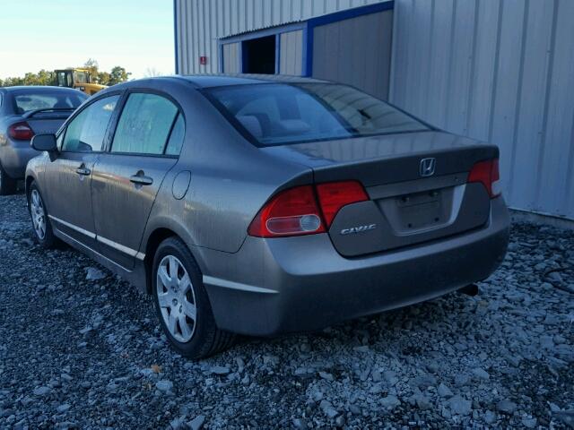 2HGFA16508H323909 - 2008 HONDA CIVIC GRAY photo 3