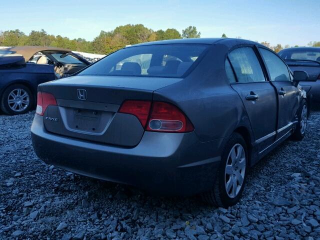 2HGFA16508H323909 - 2008 HONDA CIVIC GRAY photo 4