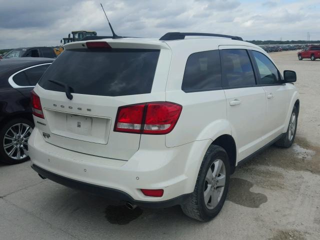 3D4PG1FG5BT538254 - 2011 DODGE JOURNEY MA WHITE photo 4